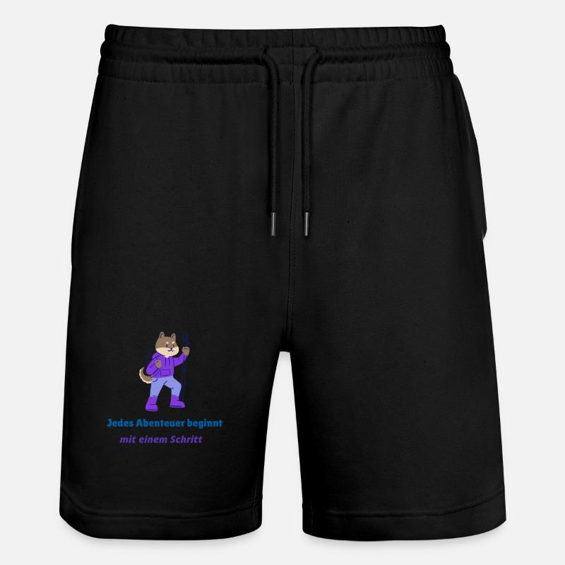 Toute aventure commence par un pas - Short de jogging bio TRAINER Stanley/Stella unisexe - noir