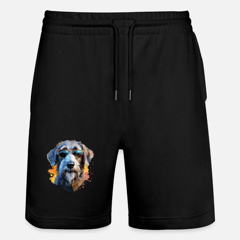 Lévrier avec lunettes de soleil - Short de jogging bio TRAINER Stanley/Stella unisexe - noir