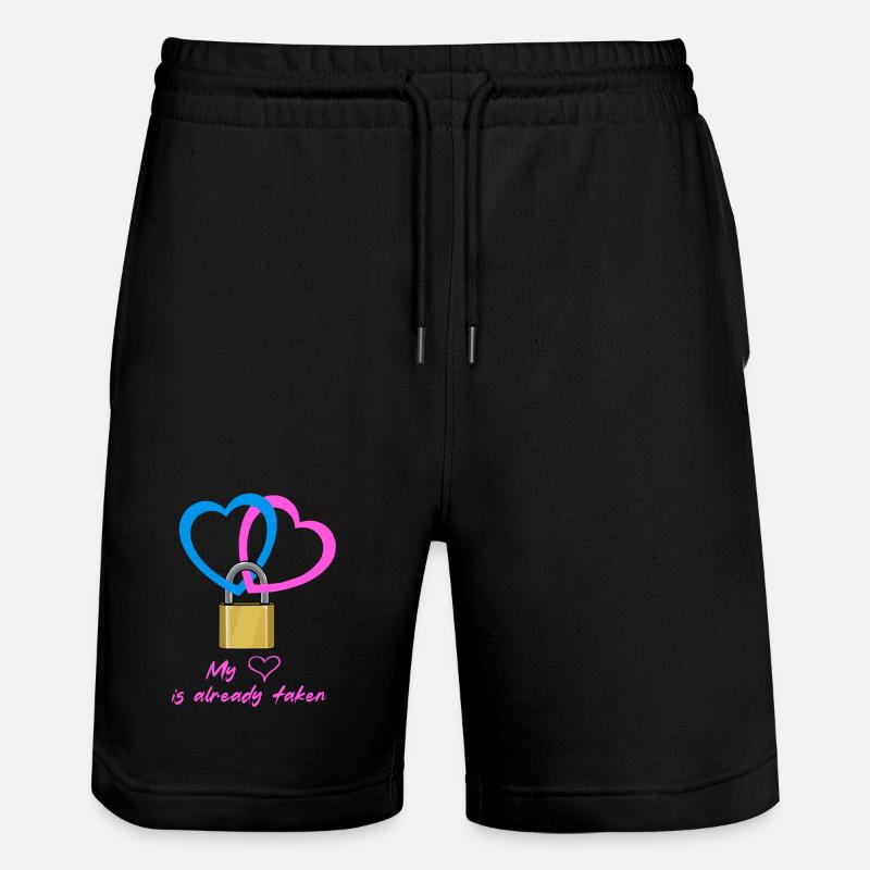 Mon coeur est déjà pris - Short de jogging bio TRAINER Stanley/Stella unisexe - noir