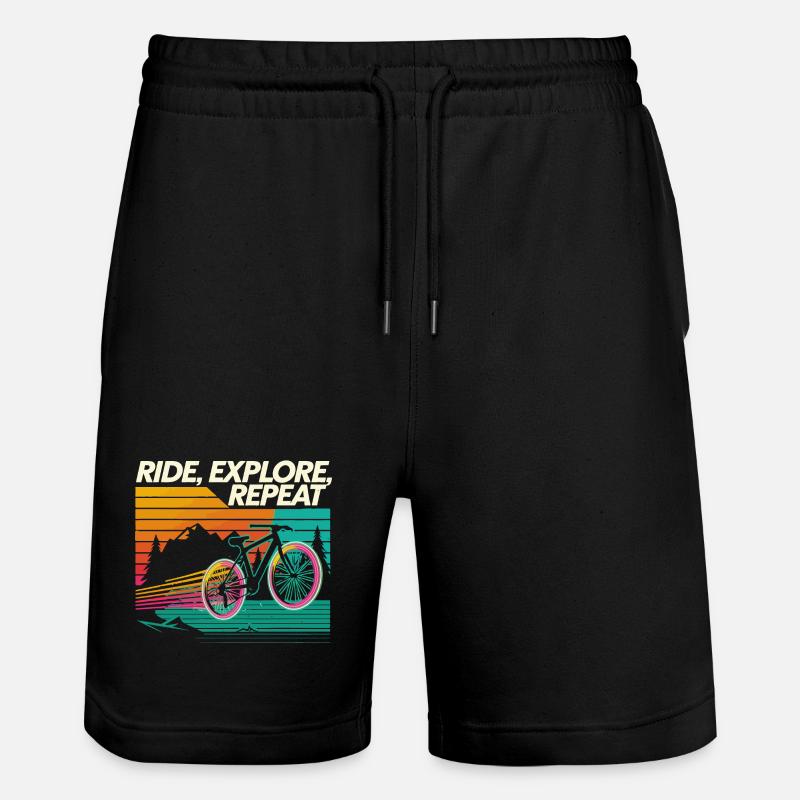 Balade Explorer Répéter l’aventure - Short de jogging bio TRAINER Stanley/Stella unisexe - noir