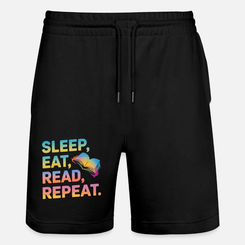 Dormir Manger Lire Répéter - Short de jogging bio TRAINER Stanley/Stella unisexe - noir