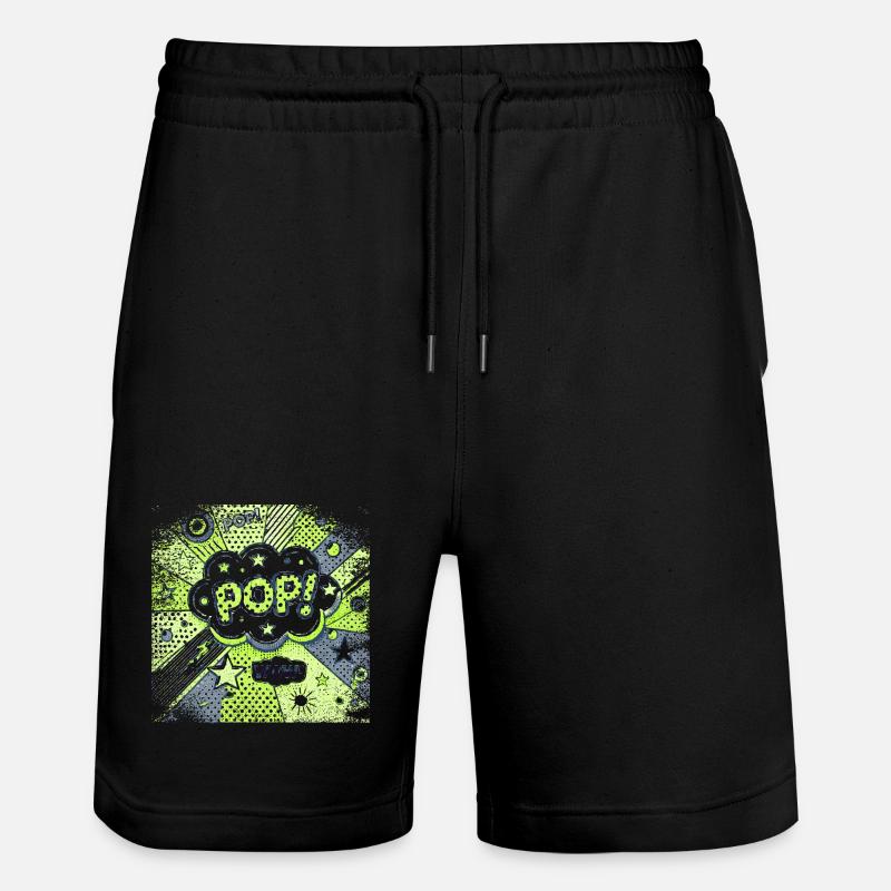 Pop Art VERT - Short de jogging bio TRAINER Stanley/Stella unisexe - noir