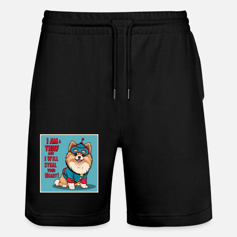 Chien déguisé en super-héros - Short de jogging bio TRAINER Stanley/Stella unisexe - noir