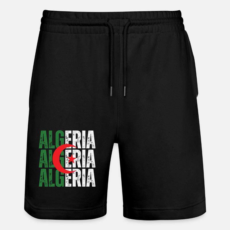 Drapeau algérien, fierté algérienne - Short de jogging bio TRAINER Stanley/Stella unisexe - noir