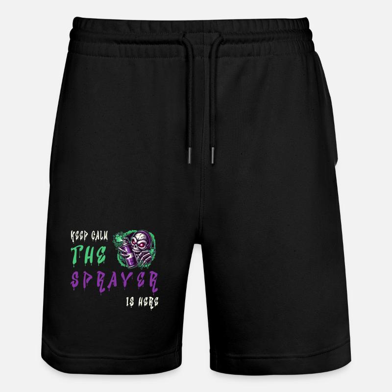 Keep Calm – The Sprayer - Stanley/Stella Unisex Bio Joggingshorts Trainer  - Schwarz