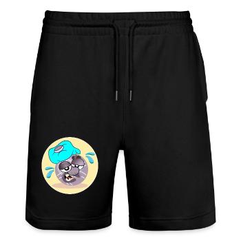 Pétanque Summer Boule - Stanley/Stella Trainer Unisex Organic Jogging Shorts - black - Front - Nik (191cm) & Marisol (170cm)