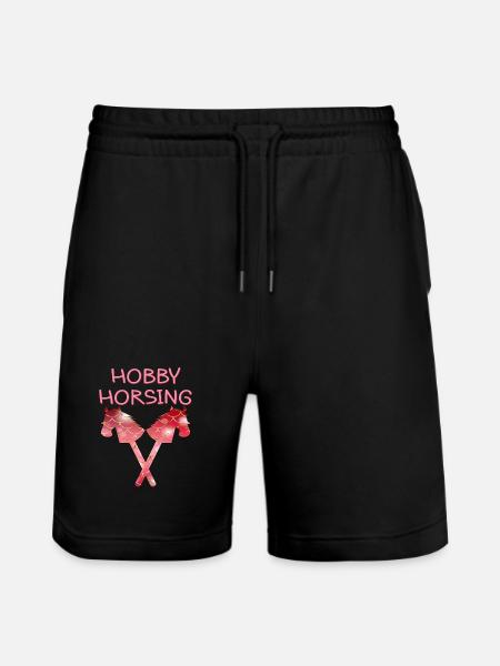 HOBBY HORSING HORSES - Stanley/Stella Trainer Unisex Organic Jogging Shorts - black