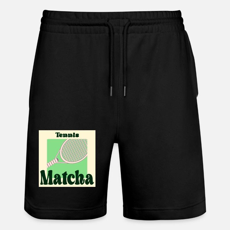 Tennis Matcha Thé Vert - Short de jogging bio TRAINER Stanley/Stella unisexe - noir