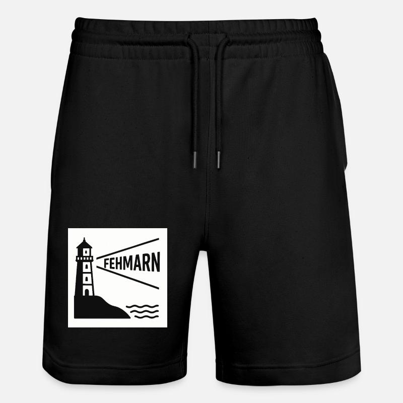Fehmarn - Short de jogging bio TRAINER Stanley/Stella unisexe - noir