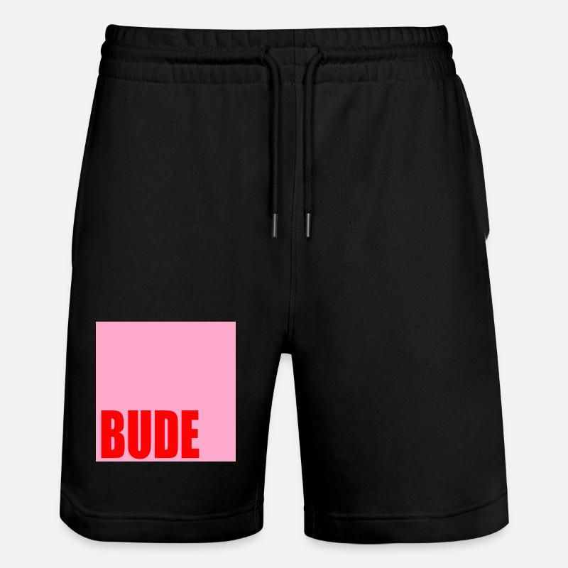 ZUHAUSE WOHNUNG BUDE - Stanley/Stella Unisex Bio Joggingshorts Trainer  - Schwarz