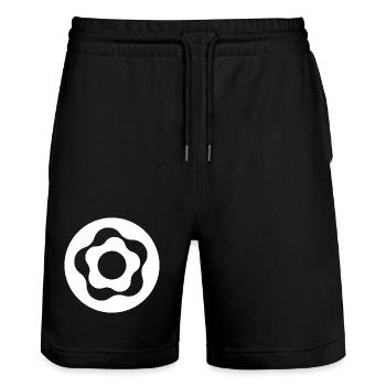 Beignet - Short de jogging bio TRAINER Stanley/Stella unisexe - noir - Devant - Nik (191cm) & Marisol (170cm)