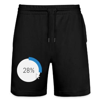 Blue Progress Ring IT Software PC Computer - Stanley/Stella Trainer Unisex Organic Jogging Shorts - black - Front - Nik (191cm) & Marisol (170cm)