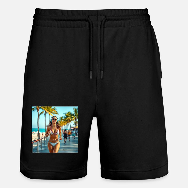 Course de fitness de Sunny Beach - Short de jogging bio TRAINER Stanley/Stella unisexe - noir