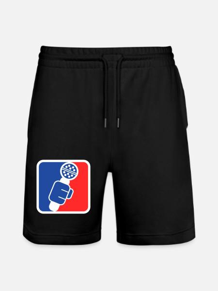 Microphone Check League Icon – Sportfan - Stanley/Stella Unisex Bio Joggingshorts Trainer  - Schwarz