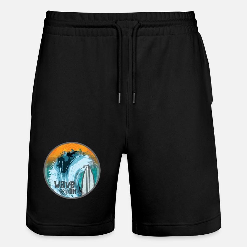 Vague dans Surf Magic Patch - Short de jogging bio TRAINER Stanley/Stella unisexe - noir