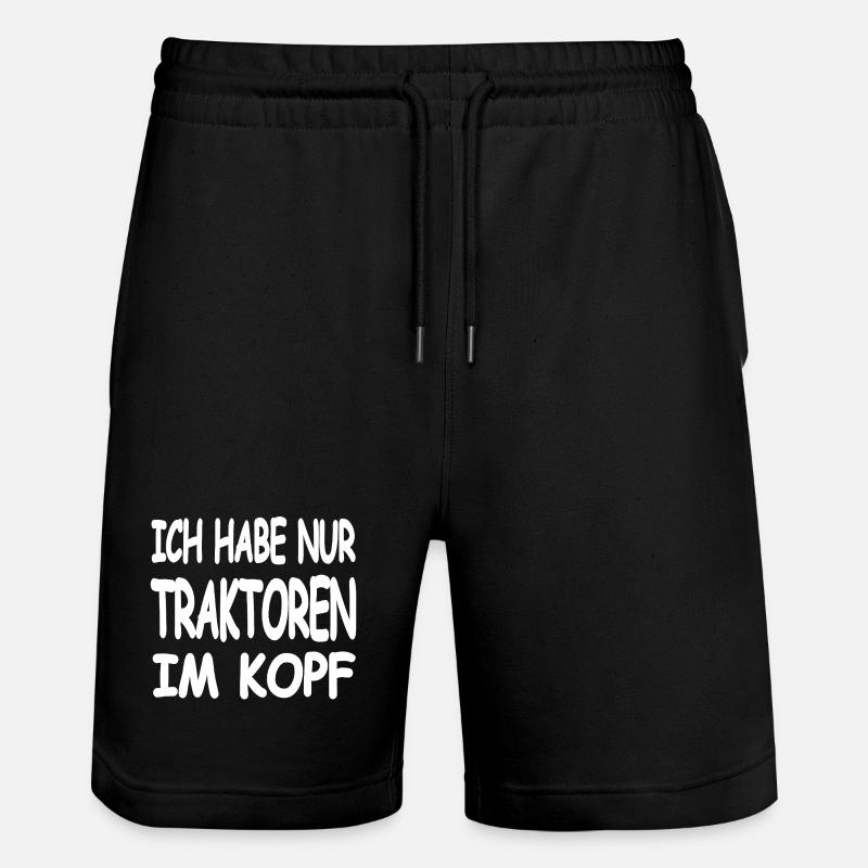 Traktor - Stanley/Stella Unisex Bio Joggingshorts Trainer - Schwarz