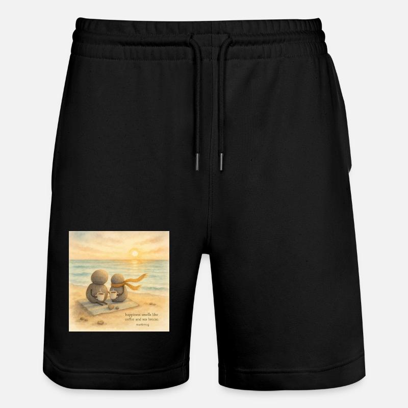 Sea Breeze Kaffee Begleiter - Stanley/Stella Unisex Bio Joggingshorts Trainer  - Schwarz