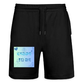 Braut To Be Farbverlauf Muster - Stanley/Stella Unisex Bio Joggingshorts Trainer  - Schwarz - Vorne - Nik (191cm) & Marisol (170cm)