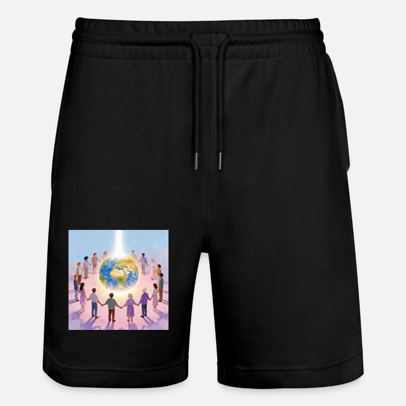 La Terre entourée de communauté - Short de jogging bio TRAINER Stanley/Stella unisexe - noir