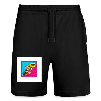 Je deviens Classique Pop Retro - Short de jogging bio TRAINER Stanley/Stella unisexe - noir - Devant - Nik (191cm) & Marisol (170cm)