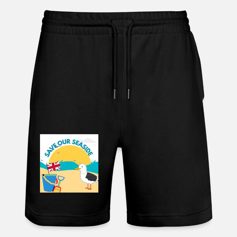 Sauver notre illustration de plage - Short de jogging bio TRAINER Stanley/Stella unisexe - noir