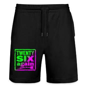 Darts shirt or cup 26 points miss - Stanley/Stella Trainer Unisex Organic Jogging Shorts - black - Front - Nik (191cm) & Marisol (170cm)