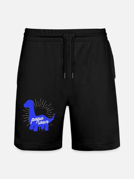 Papasaur T-Rex Dinosaure Paternité Daddysaure - Short de jogging bio TRAINER Stanley/Stella unisexe - noir