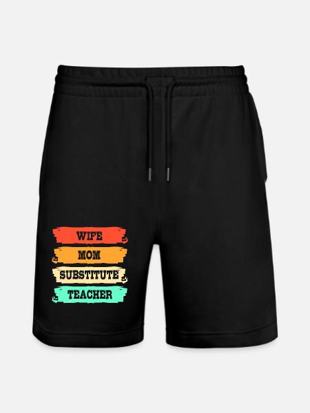 Substitute Teacher Substitute Teacher - Stanley/Stella Trainer Unisex Organic Jogging Shorts - black