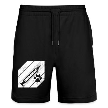 Tierarzt Spritze - Stanley/Stella Unisex Bio Joggingshorts Trainer  - Schwarz - Vorne - Nik (191cm) & Marisol (170cm)