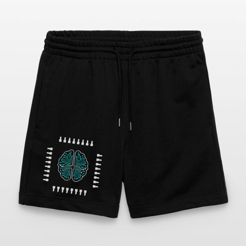AI Brain Chip Processor Tech Vector Stanley/Stella Trainer Unisex Organic Jogging Shorts