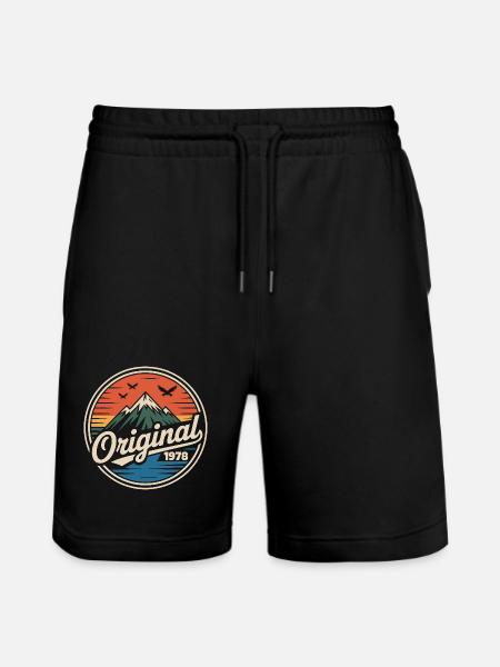 Originales Retro-Jubiläum von 1978 - Stanley/Stella Unisex Bio Joggingshorts Trainer  - Schwarz