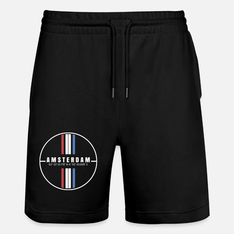 Amsterdam Coordinates - Stanley/Stella Trainer Unisex Organic Jogging Shorts - black