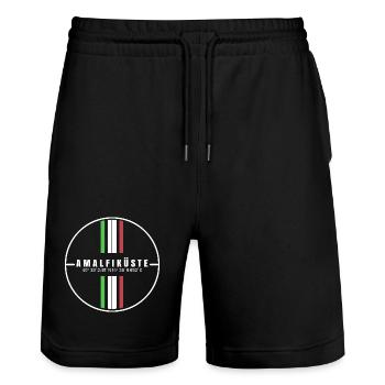 Amalfi Coast Coordinates - Stanley/Stella Trainer Unisex Organic Jogging Shorts - black - Front - Nik (191cm) & Marisol (170cm)