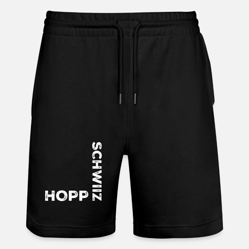 Hopp Schwiiz - Stanley/Stella Unisex Bio Joggingshorts Trainer - Schwarz