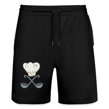Toque - Short de jogging bio TRAINER Stanley/Stella unisexe - noir - Devant - Nik (191cm) & Marisol (170cm)
