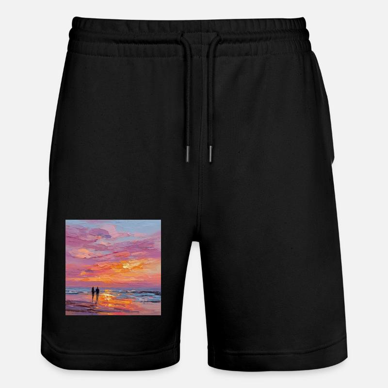 Coucher de soleil - Short de jogging bio TRAINER Stanley/Stella unisexe - noir