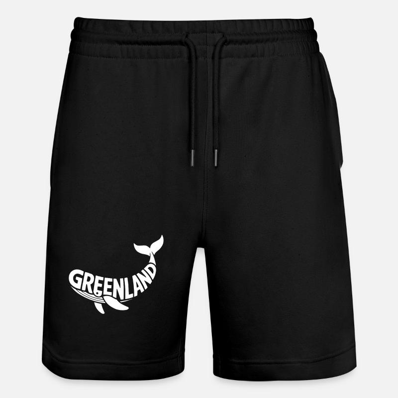 Grönlannin valaskirjaimet - Stanley/Stella Trainer unisex luomu-collegeshortsit - musta