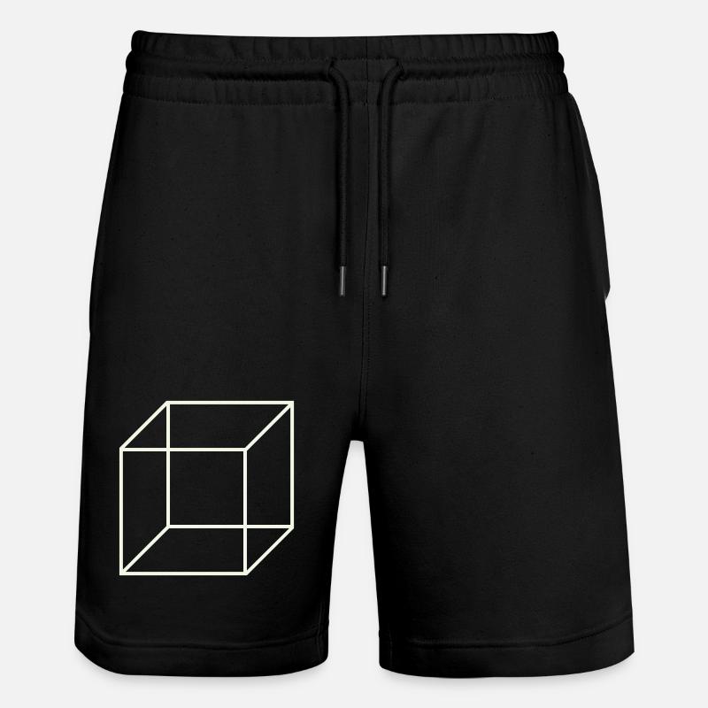 Cube de fil géométrique - Short de jogging bio TRAINER Stanley/Stella unisexe - noir