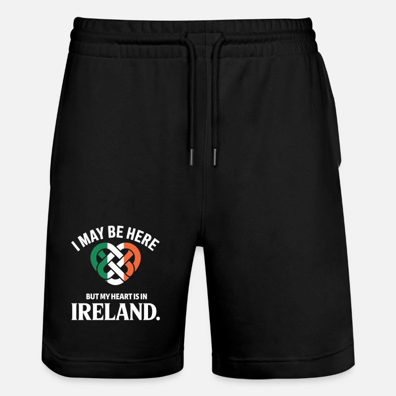 Irish Heart Celtic Knot Pride - Stanley/Stella Unisex Bio Joggingshorts Trainer  - Schwarz
