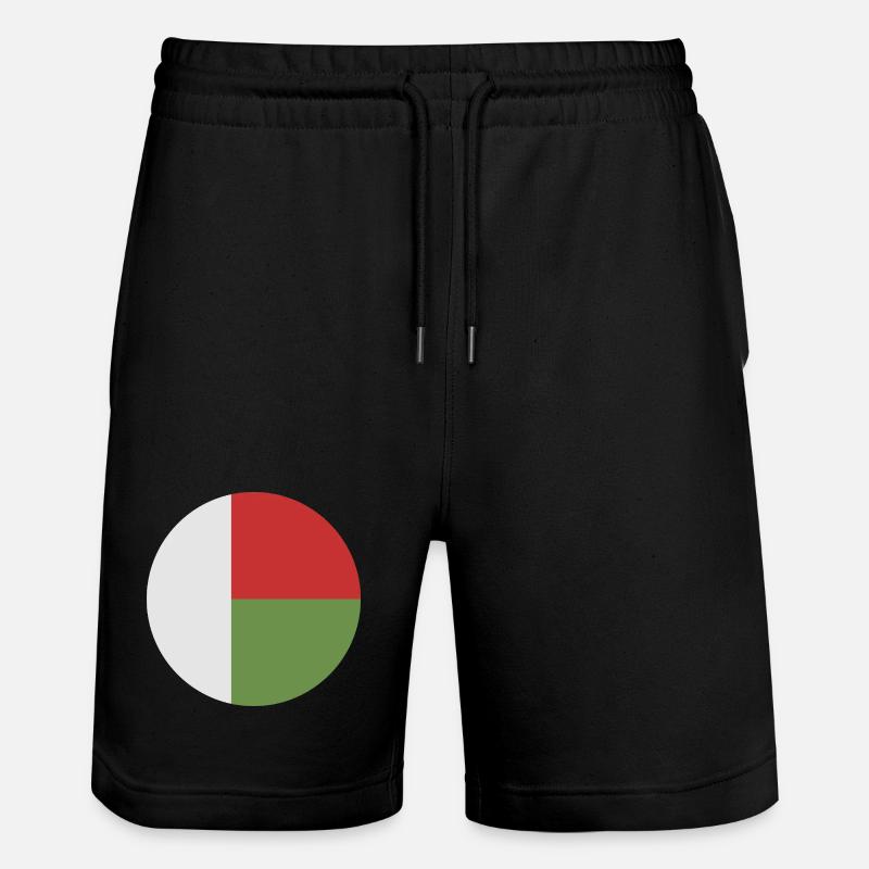Drapeau rond de Madagascar - Short de jogging bio TRAINER Stanley/Stella unisexe - noir