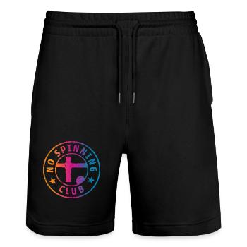 Baby-foot - Short de jogging bio TRAINER Stanley/Stella unisexe - noir - Devant - Nik (191cm) & Marisol (170cm)