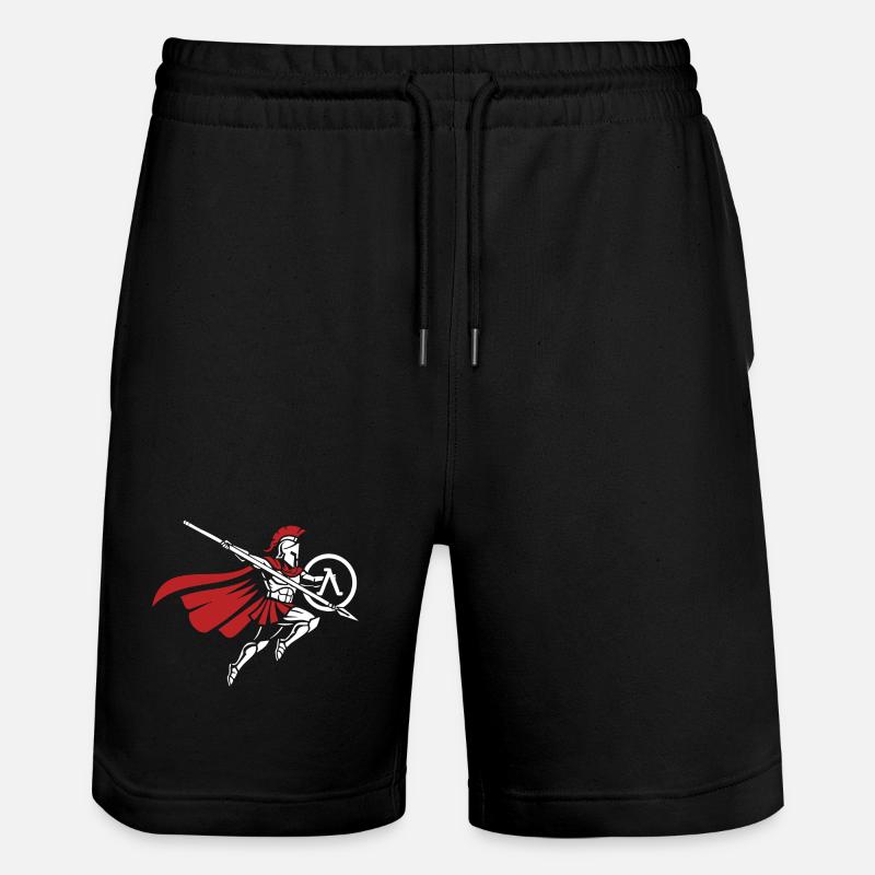 Spartan Spear Jump Maskottchen Spartan Strike - Stanley/Stella Unisex Bio Joggingshorts Trainer - Schwarz
