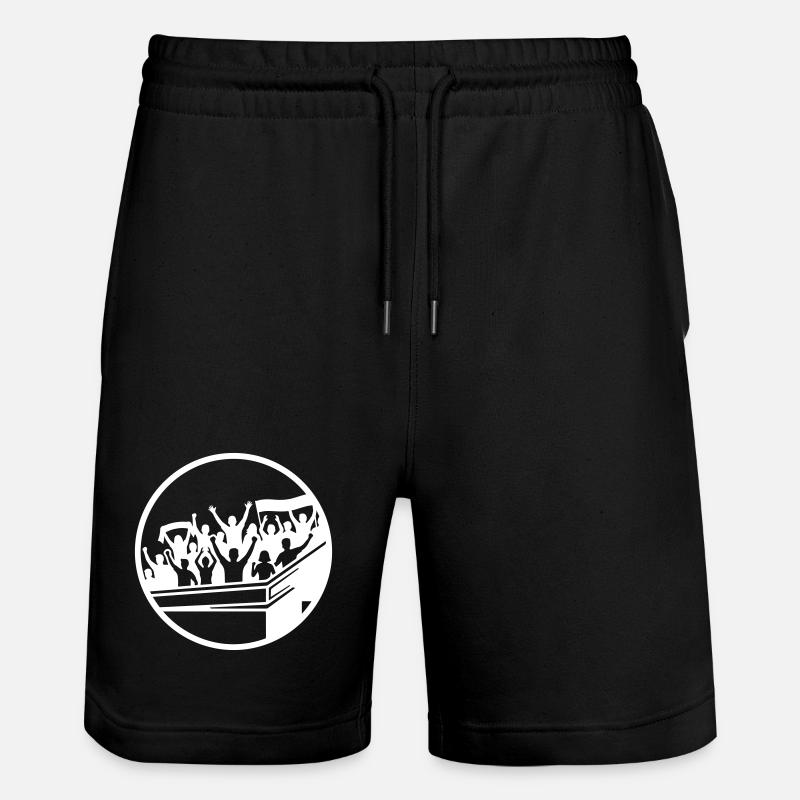 Silhouette du stade des supporters - Short de jogging bio TRAINER Stanley/Stella unisexe - noir