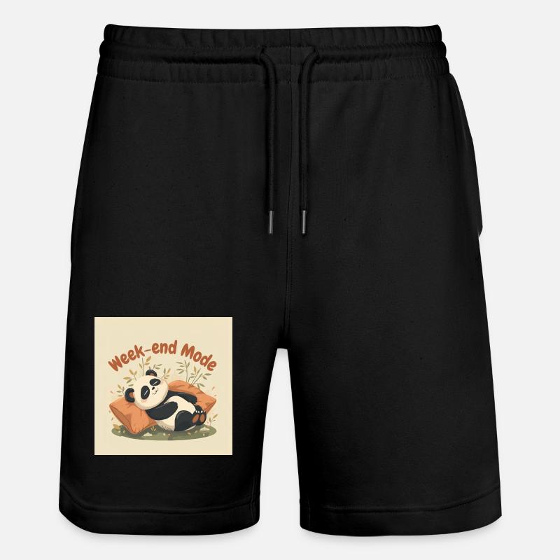 Panda Week-end Mode Relax - Short de jogging bio TRAINER Stanley/Stella unisexe - noir