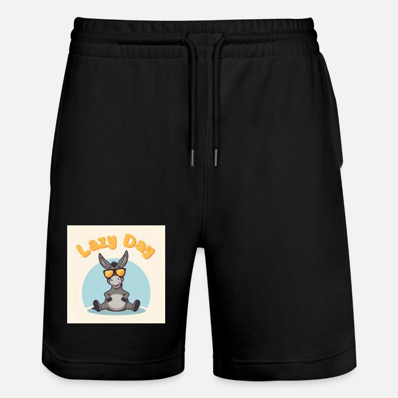 Jour de Paresse - Âne Relax - Short de jogging bio TRAINER Stanley/Stella unisexe - noir