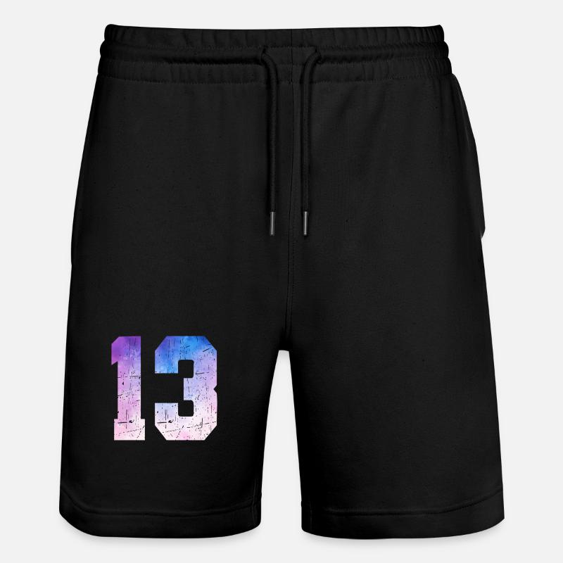 Ausgabe 13 – 13. Jubiläumsgeschenk - Stanley/Stella Unisex Bio Joggingshorts Trainer  - Schwarz