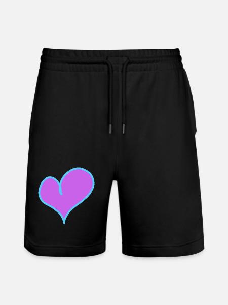 Heart Valentin Dear Girlfriend Friend - Stanley/Stella Trainer Unisex Organic Jogging Shorts - black