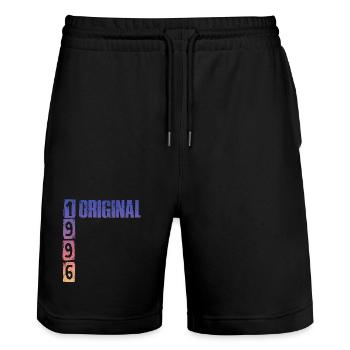Vintage 1996 - Stanley/Stella Unisex Bio Joggingshorts Trainer  - Schwarz - Vorne - Nik (191cm) & Marisol (170cm)