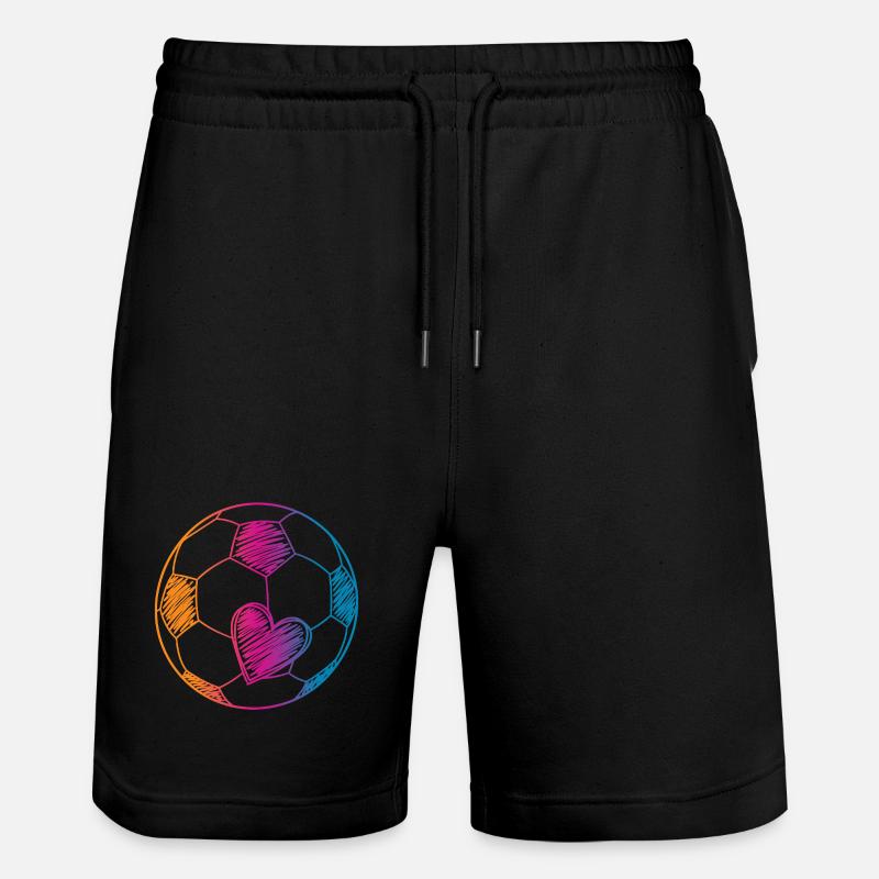 Pallone da calcio Acquerello - Pantaloncini da jogger ecologici unisex Trainer di Stanley/Stella - nero