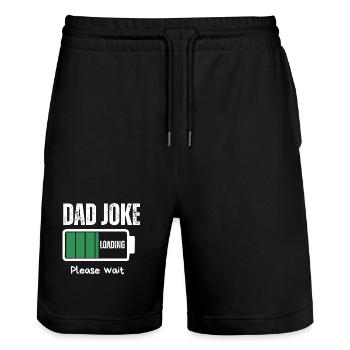 PAPA-WITZ - Stanley/Stella Unisex Bio Joggingshorts Trainer  - Schwarz - Vorne - Nik (191cm) & Marisol (170cm)